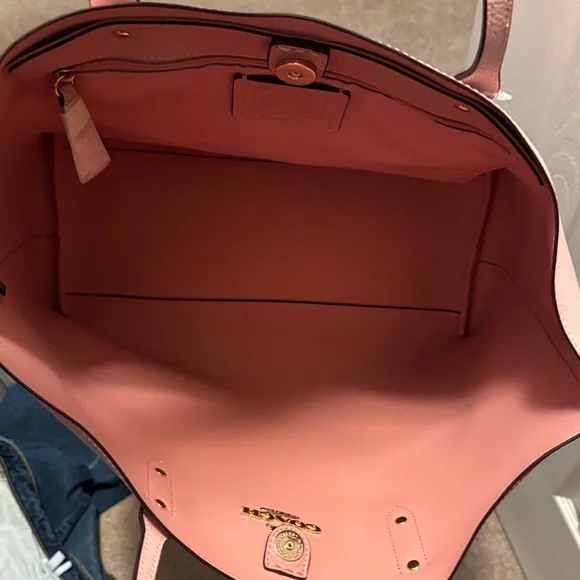 Coach Blush Pink Leather Tote - Picture 4 of 5